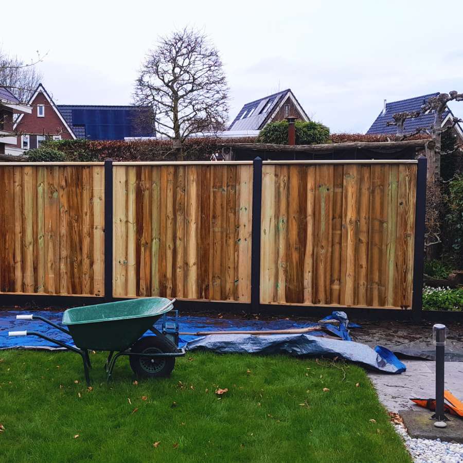 mooie houten schutting